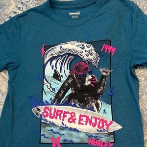Hurley Teal Surf Graphic T-Shirt